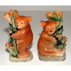   Vintage Salt And Pepper Shakers No Hugging Allowed 