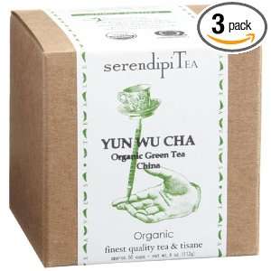 SerendipiTea Yun Wu Cha, Organic Green Tea, 4 Ounce Boxes (Pack of 3)