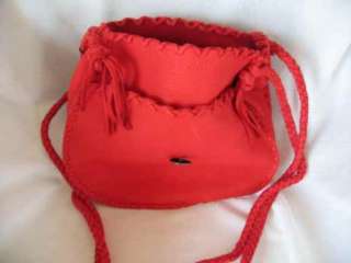 Ralph Lauren Leather Red shoulder Bag NWT $695  