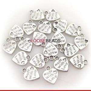 500x New Bulk Silver Plated Pendant Beads 11x9mm 140091  