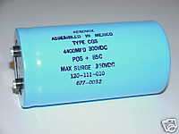 AEROVOX CGS CAPACITOR 4400 uf (MFD) 300VDC  