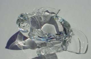 BACCARAT CRYSTAL SIGNED JUMPING COY FISH PAPERWEIGHT 4 FRANCE  