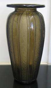 Daum Nancy French 1925 Art Deco Etched Glass Vase RARE  