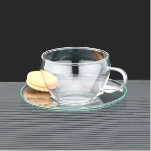 Glass Tea Cup & Saucer (Set of 6) 