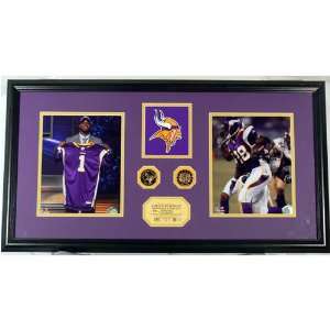  Adrian Peterson Duo Photo Mint W/ Two 24Kt Gold Coins 