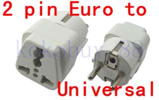 G1338 EU US UK Travel AC Power Socket Plug Adapter  