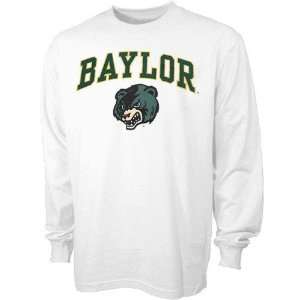  Baylor Bears Youth White Bare Essentials Long Sleeve T 