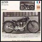 Motorcycle Card 1935 Alcyon 350 Grand Prix GP single cy