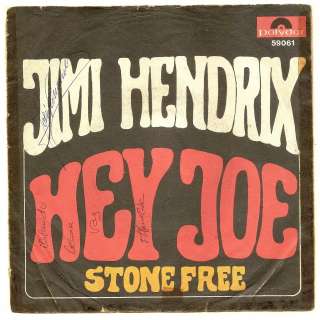 JIMI HENDRIX   HEY JOE   STONE FREE 7/45 GERMANY POLYDOR  