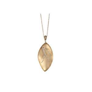  Alexis Bittar Lucite Necklace   Star Dust Leaf Gold 