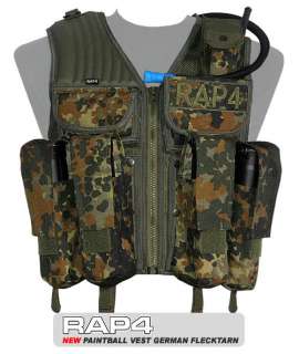 RAP4 Strikeforce Paintball Vest COMPLETE Pkg Woodland  