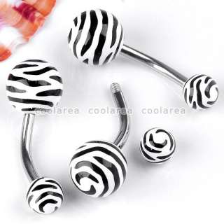 colors 14G Stainless Steel UV Ball Body Belly Navel Ring 1pc Fashion 