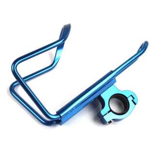 Blue Bike Bicycle Water Bottle Cage Holder + Adapter  