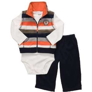    Carters Infant Boys 3pc Microfleece Vest Set Size 3Mos Baby