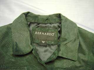 Ladies Bernardo Green Leather Petite Medium Jacket NWT  