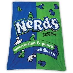  Nerds Logo Blue & Green Plush Blanket Arts, Crafts 