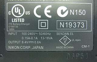 Nikon MH 53 Battery Charger + 2 Batteries EN EL1 AS IS no cord  