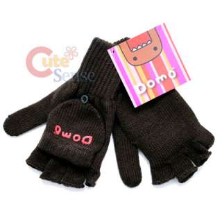 Domo Kun Knitted Fingerless Glove w/Mitten Top (One Size )  Licensed 