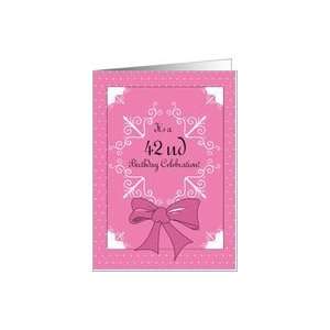  42nd Birthday Invitation, Pink for Her Card Toys & Games