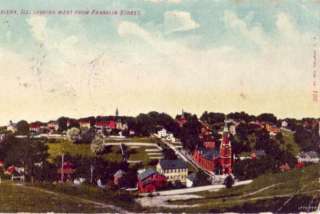 VIEW OF GALENA, IL WEST FROM FRANKLIN STREET 1908  