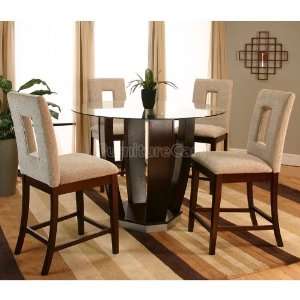   Height Dinette with Latte Chairs 45133 43 49 lt set