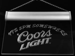 097 b Coors Its 5 pm Somewhere Bar Neon Light Sign  