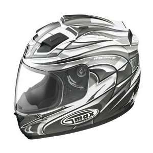 Max GM68 Max Helmet , Size Md, Color White/Black/Silver 768245 TC 