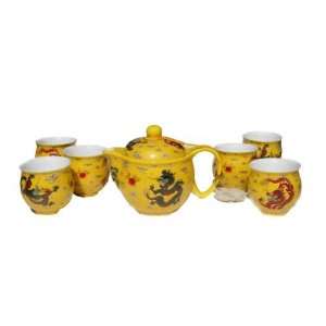 Yellow Dragon Designs Tea Set  Grocery & Gourmet Food