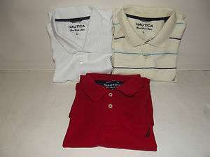 NWOT Mens Nautica True Deck SS Cotton Polo Golf Shirt Large L  