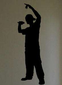 Rapper Silhouette Kids Music Room Decor Wall Decal 53  