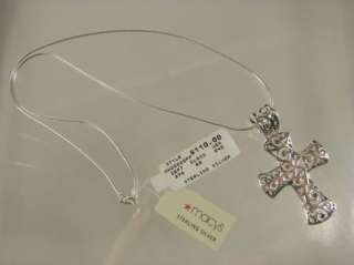 Womens Jewelry 925 Sterling Silver Gift Filigree Cross Pendant 