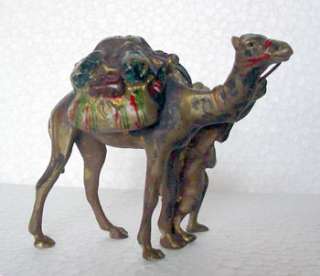 VIENNA BRONZE ARABIC CAMEL MERCHANT FIGURE STATUE  