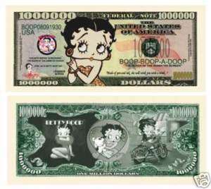 99 Betty Boop Million Dollar Bills  