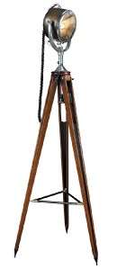 Half Mile Ray Searchlight Antiqued Wooden Floor Lamp 781934549574 