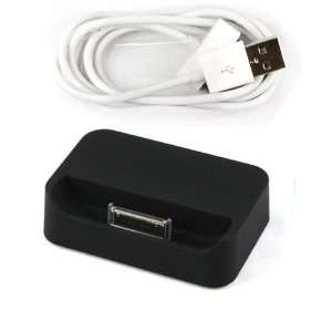   Apple iPhone 4 4S + USB SYNC Cable Black Cell Phones & Accessories