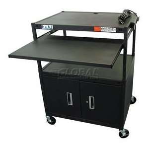  Buhl Audio Visual Security Cart With Adjustable Height 