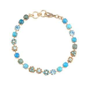  ANYA Slide Bracelet with Blue Swarovsky Crystals and Beads 