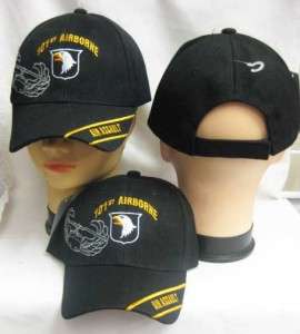 101st 101 st AIRBORNE SHADOW AIR ASSAULT BLAK HAT CAP  
