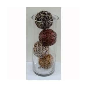  4 pc Decorative Rattan Balls REDEN50087