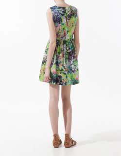 Zara PRINTED DRESS Olivia Palermo 97% COTTON Sz. XS, S, M, L, XL NEW 