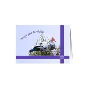  51st Birthday Card with Muscovy Duck Card Toys & Games