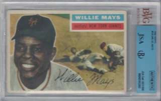 Willie Mays Autographed Signed 1956 Topps Card JSA #X11992  