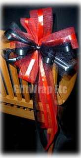 10 BIG APPLE RED PULL BOWS PEW CHAIR WEDDING DECORATION  