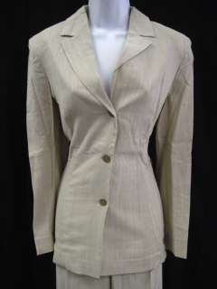   ferretti tan suit blazer pants outfit set in a size 10 the blazer has