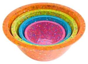 Zak Designs Confetti 4pc Bowl Set   Assorted Brights  