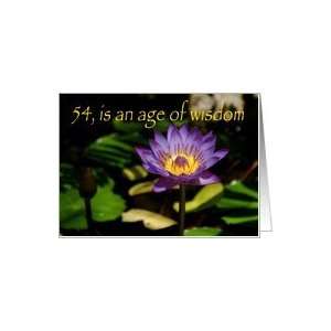  54th Birthday, Lotus flower Card Toys & Games