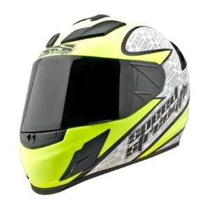  Helmet , Color Hi Vis Yellow, Style Twist of Fate, Size Md 87 5518