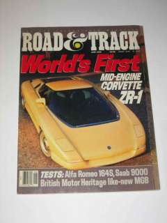 Road and Track June 1990 Mid Engine Corvette ZR 1  