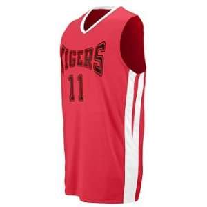  Adult Triple Double Game Jersey   Red and White   Medium 
