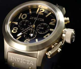   Mens Corduba Elegant Chronograph 18k Gold Plated Black Watch 1143 NEW